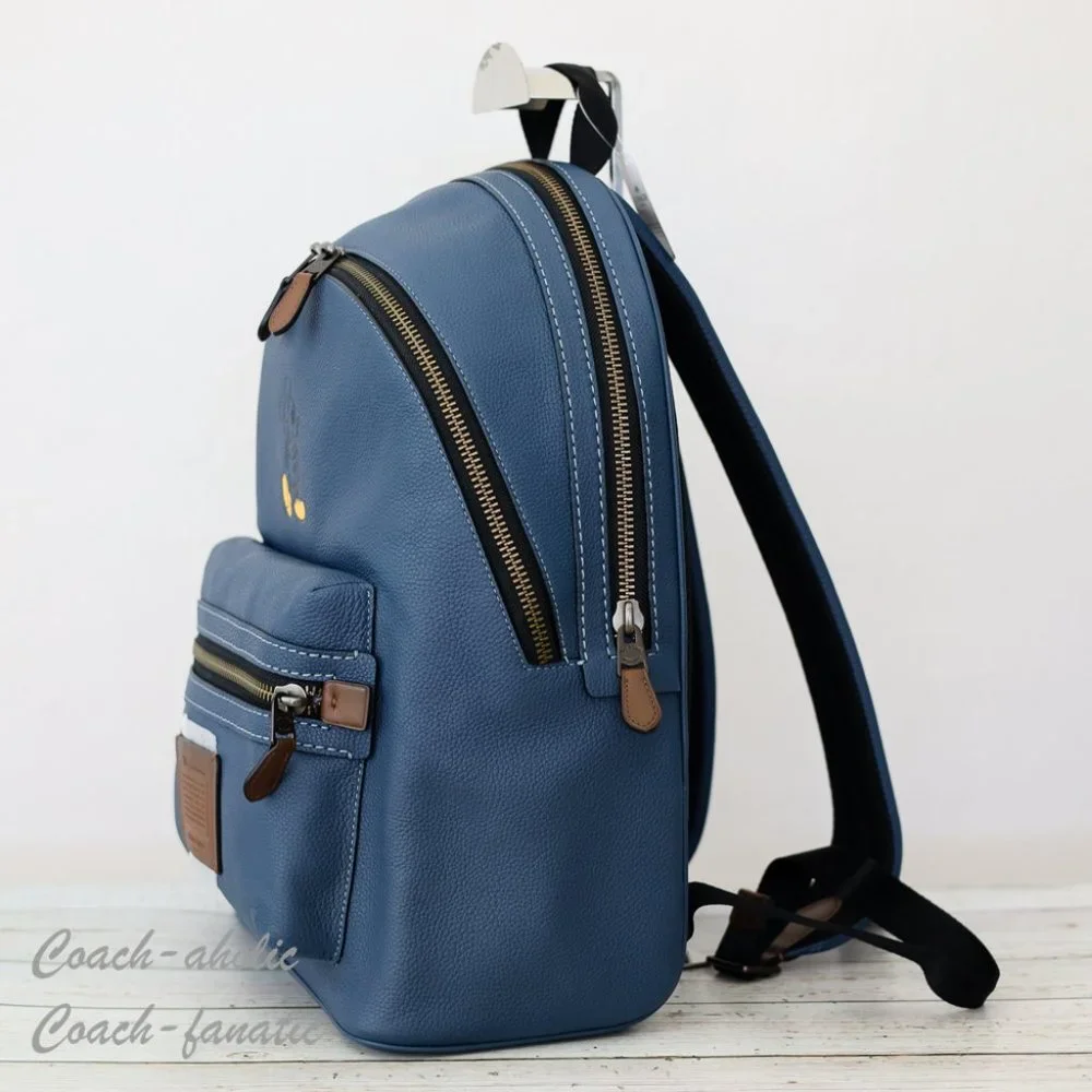 NWT 78564 Disney X Coach Academy Leather Backpack With Mickey in Denim - Picture 6 of 12